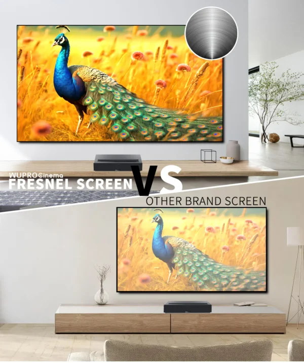 Wupro Cinema® Peacock Fresnel ALR Fixed Frame Screen - Image 9