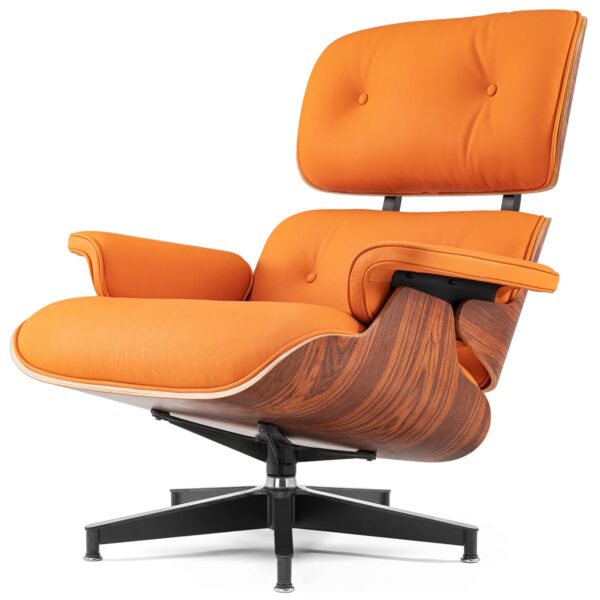 Eames Lounge Chair and Ottoman Orange - Image 7