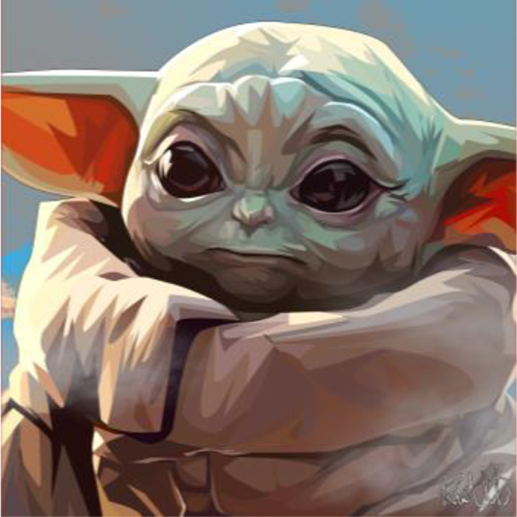 Baby Yoda Wall Art