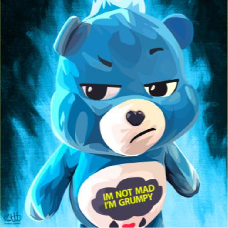 Grumpy Bear Wall Art